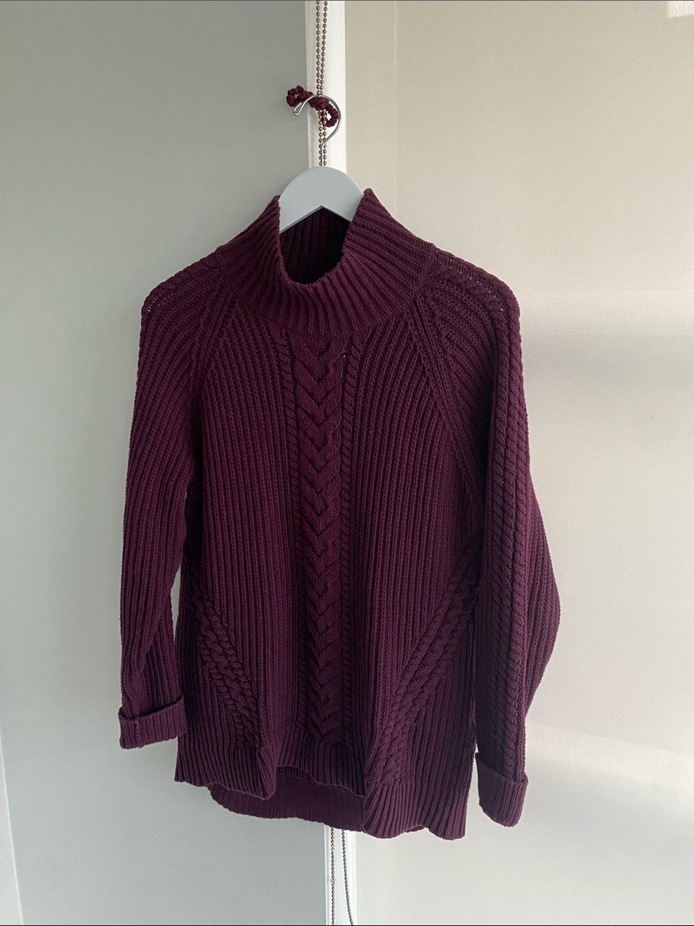 lululemon athletica Bring the Cozy Cable-Knit Turtleneck Sweater in Plum 10